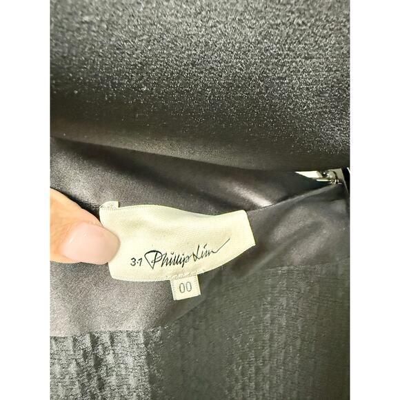 3.1 Phillip Lim Ric Rac Crepe Satin Tank Top & Mini Skirt Set Black Women's 0/00 - Picture 4 of 8